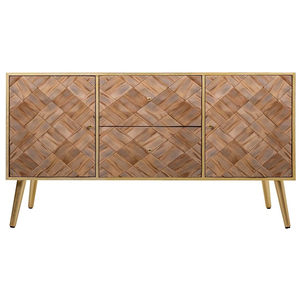 Mobile base in legno marrone 118x41x65h