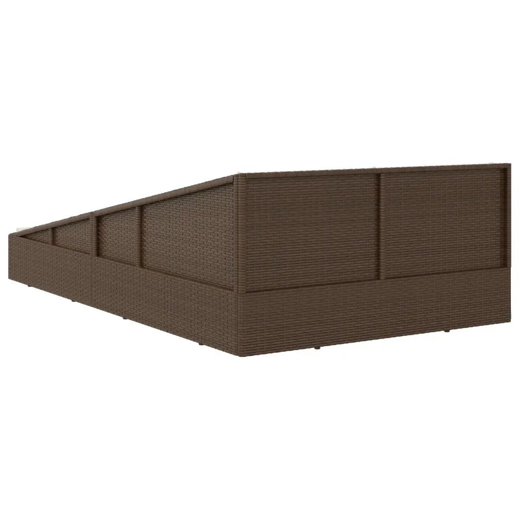 Lettino Prendisole Marrone 201x139 cm in Polyrattan
