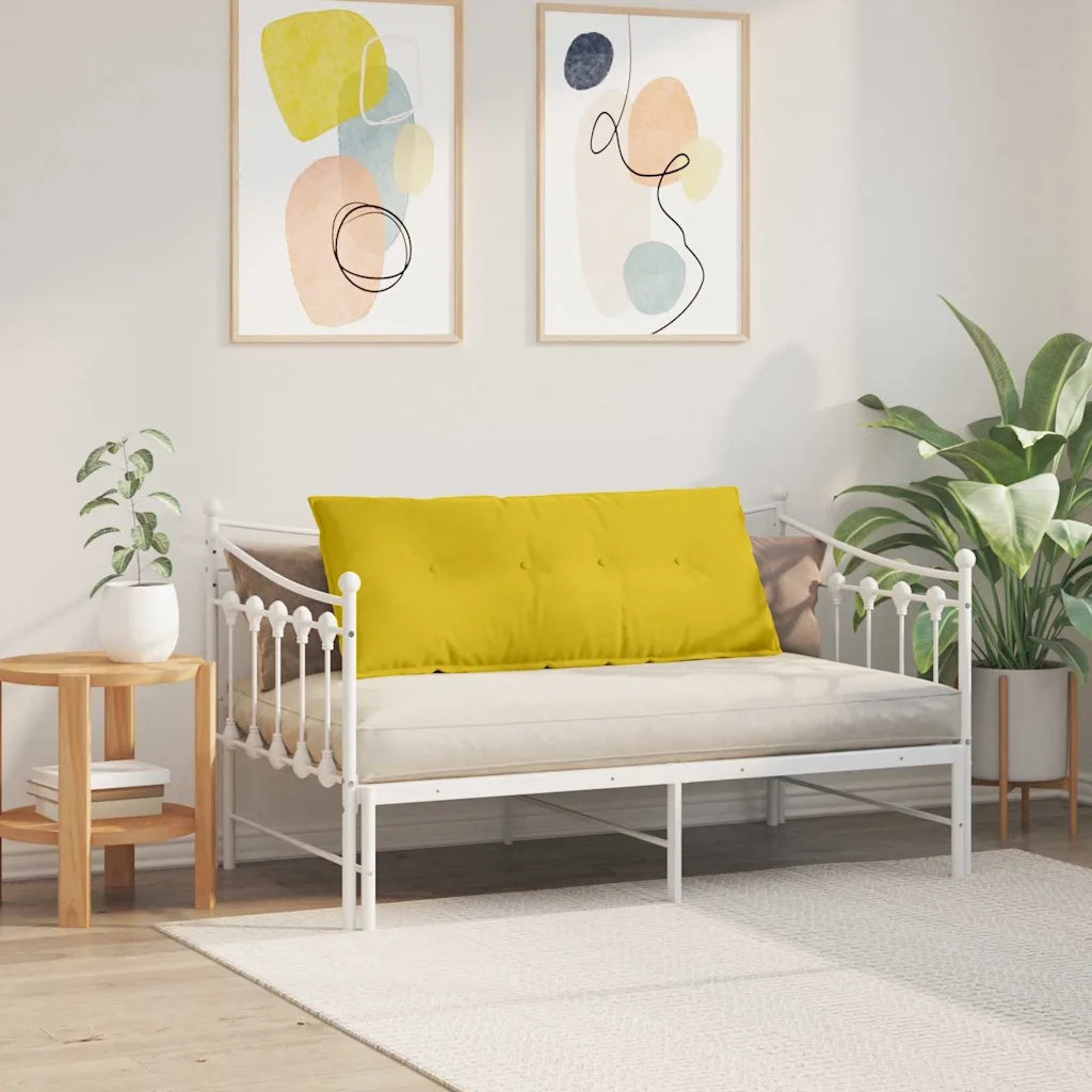 Cuscino per Schiena Giallo 120 x 50 cm Tessuto in Cords 42014811