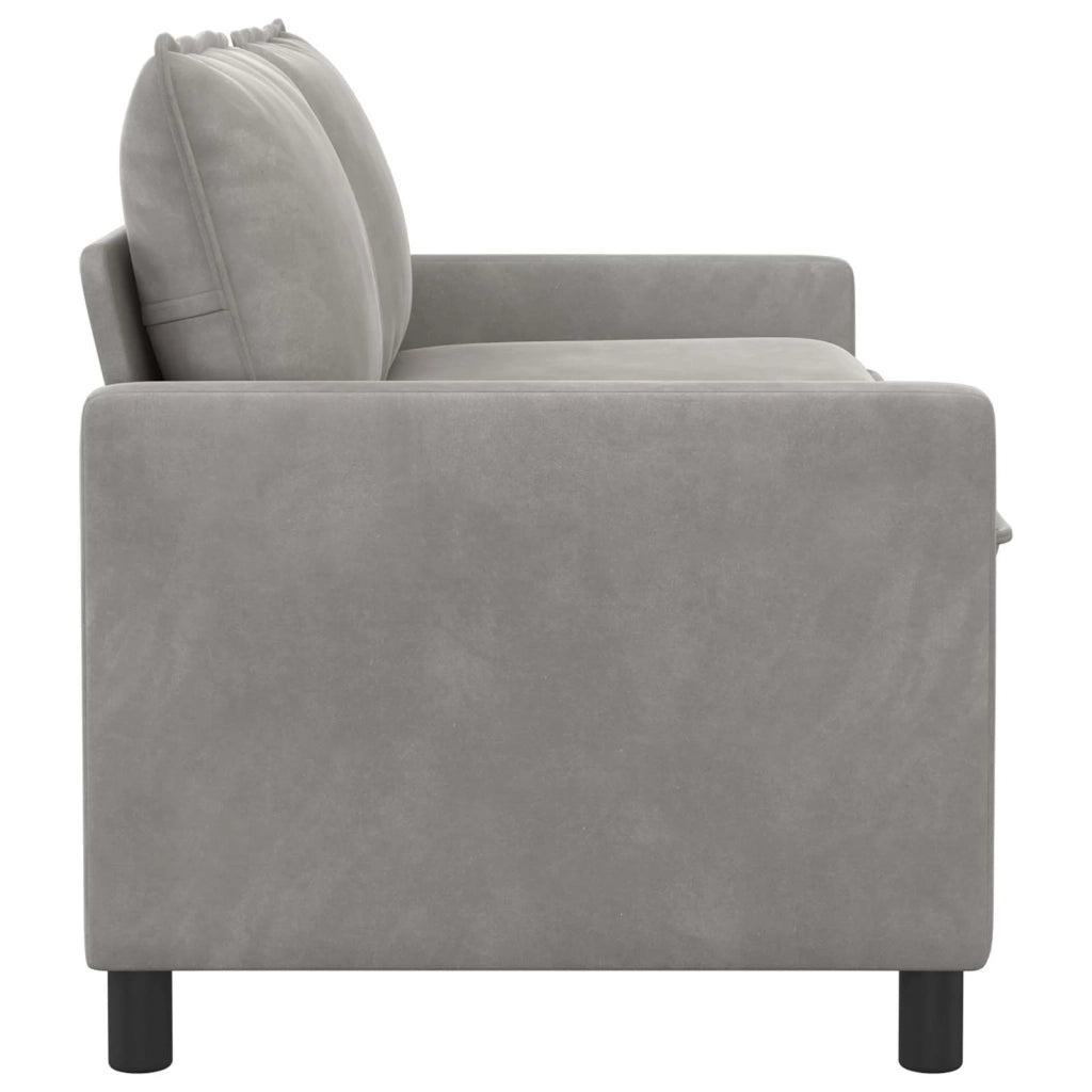 Divano Grigio Chiaro 156 x 81 x 87,5 cm Velluto 42028839