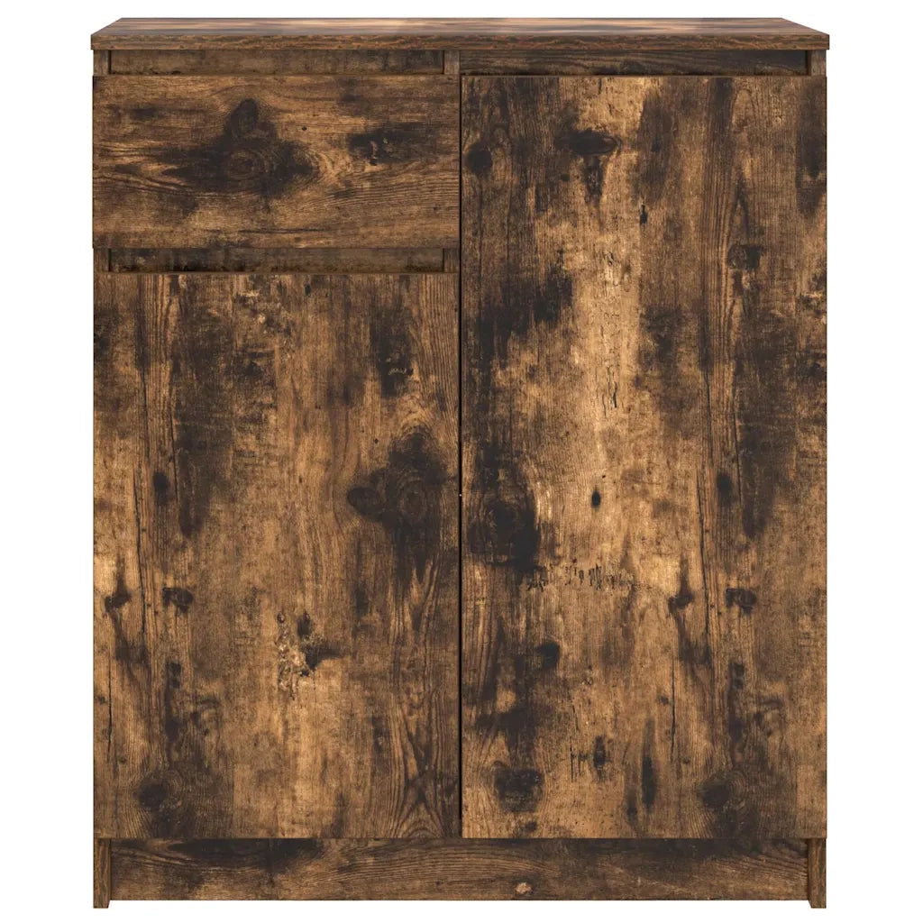 Credenza con Cassetto-Buffet-Armadio da cucina Rovere Fumo 71x35x84 cm in Truciolato