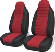 Set di Protezioni per Sedili Anteriore per Auto Universali - 2 Pezzi - Rosso