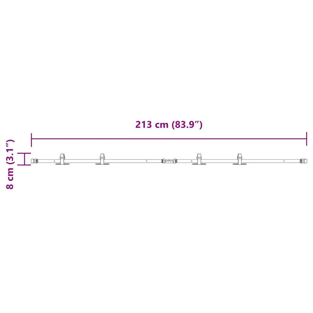 Kit Anta Scorrevole Armadio in Acciaio al Carbonio 113 cm CFW1135402