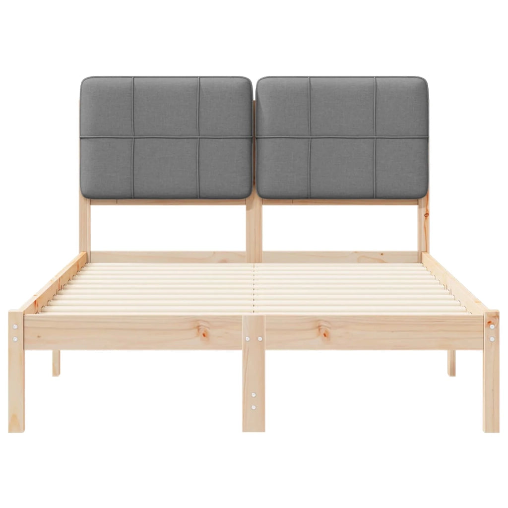 Letto con Testiera Rivestita-Struttura Letto con Testiera Grigio chiaro 120 x 200 cm 283115
