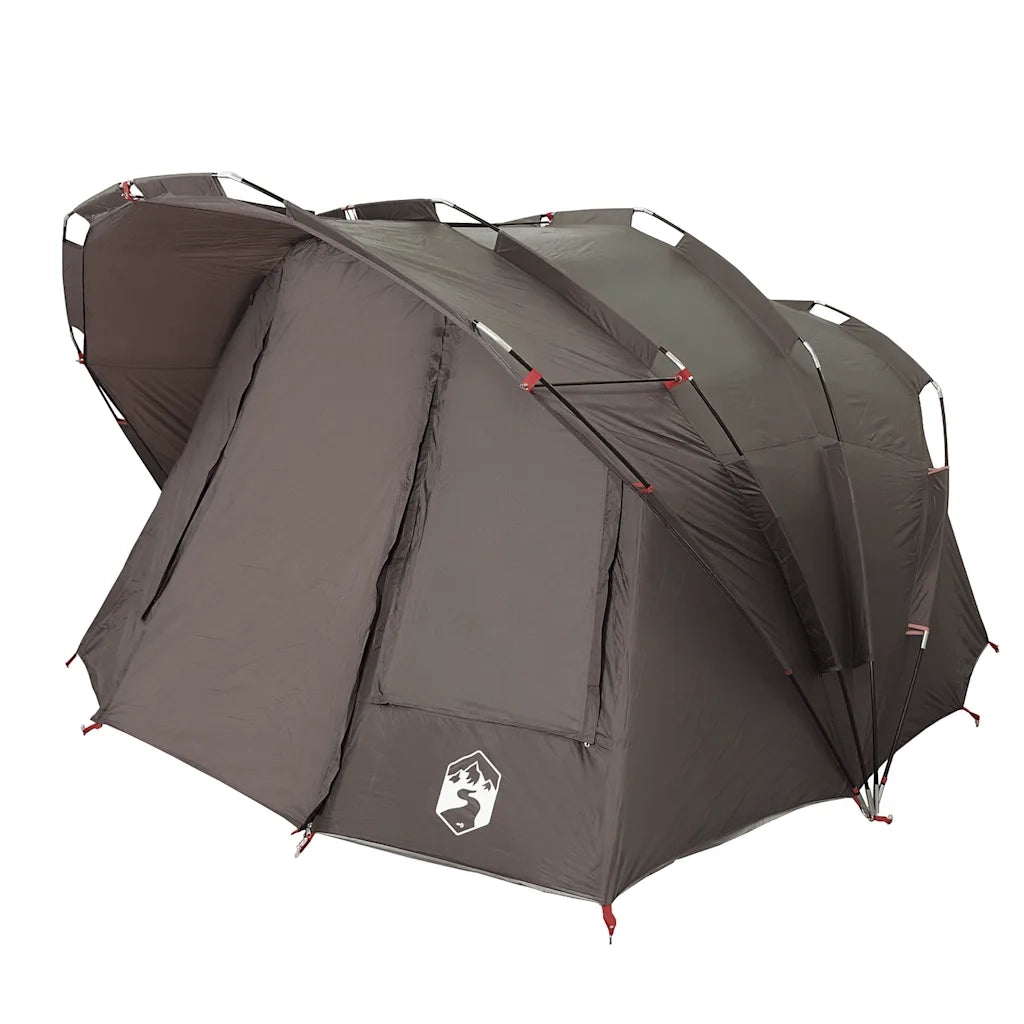 Tenda da Pesca per 5 Persone Marrone Impermeabile
