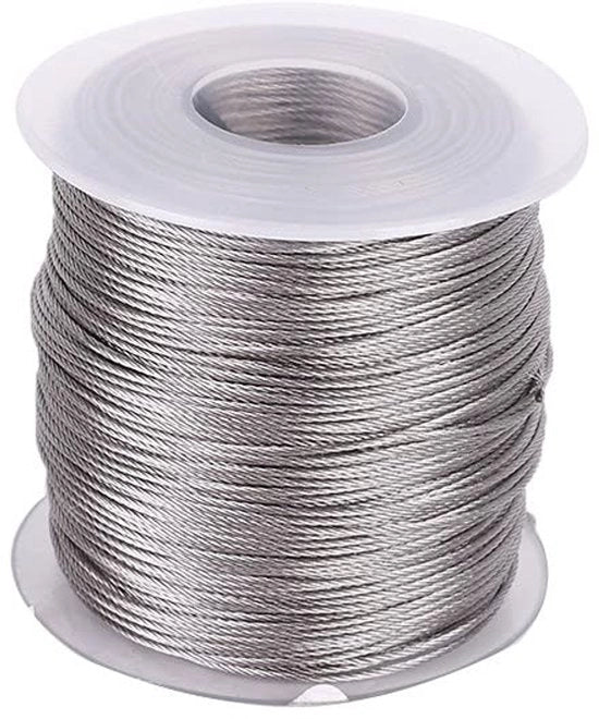 Cavo elettrico a filo di 100 metri - Acciaio inox 304 - Diametro 0,8 mm - Flessibile - Alta resistenza - Resistente alla corrosione - Filo di acciaio