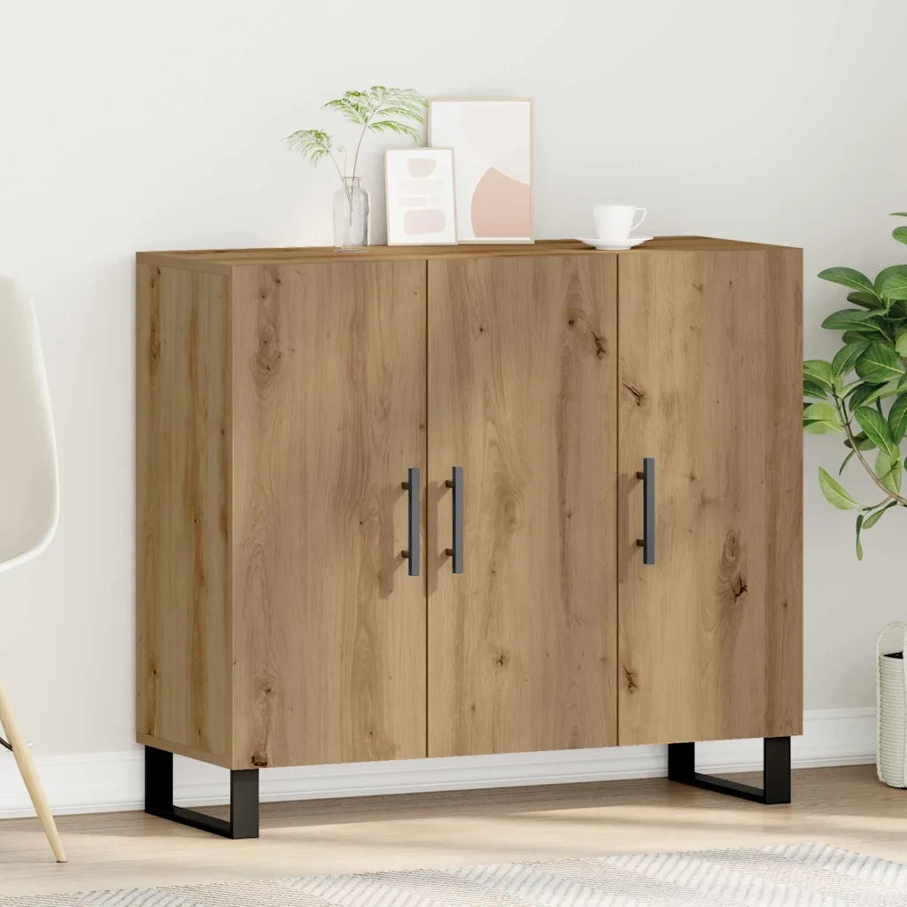 Credenza-Buffet-Armadio da cucina Rovere artigianale 90 x 34 x 80 cm Legno multistrato 622783