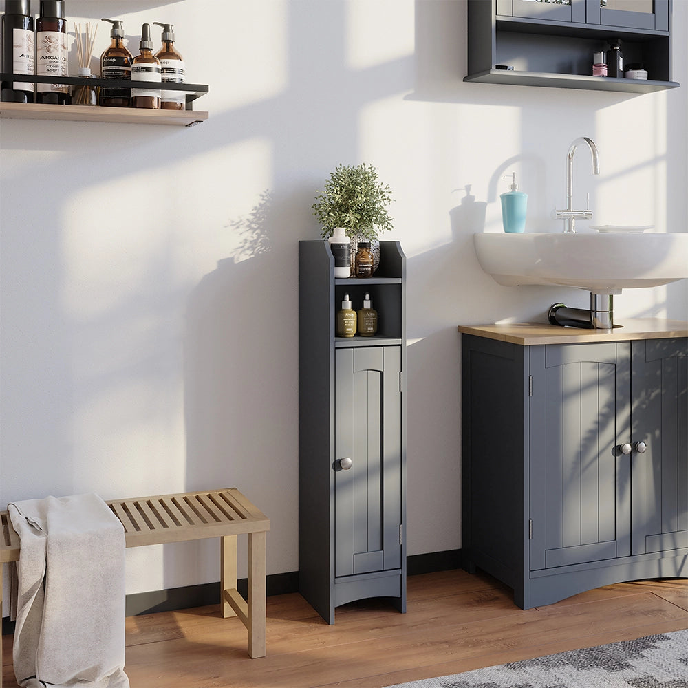 Vicco mobiletto bagno Grigio 18 x 81 cm con 5 scomparti