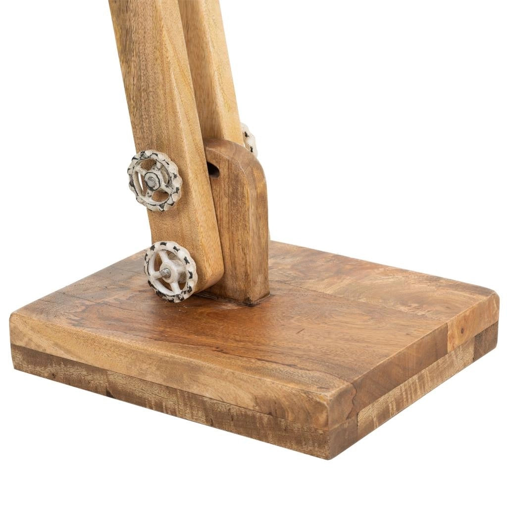 Lampada da terra in legno e metallo 26x70x125h cm