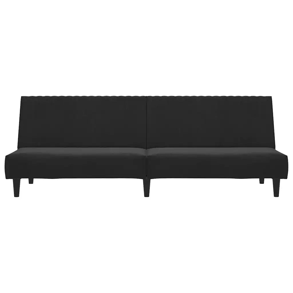 Divano letto | Sof¨¤ letto | Letto singolo a 2 Posti Nero in Velluto