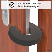 Kit di protezione per porte, finestre e simili, extra spesso e morbido, in schiuma EVA flessibile, per bambini, animali domestici, 6 pezzi neri