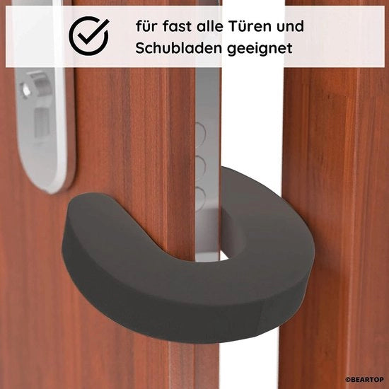 Kit di protezione per porte, finestre e simili, extra spesso e morbido, in schiuma EVA flessibile, per bambini, animali domestici, 6 pezzi neri