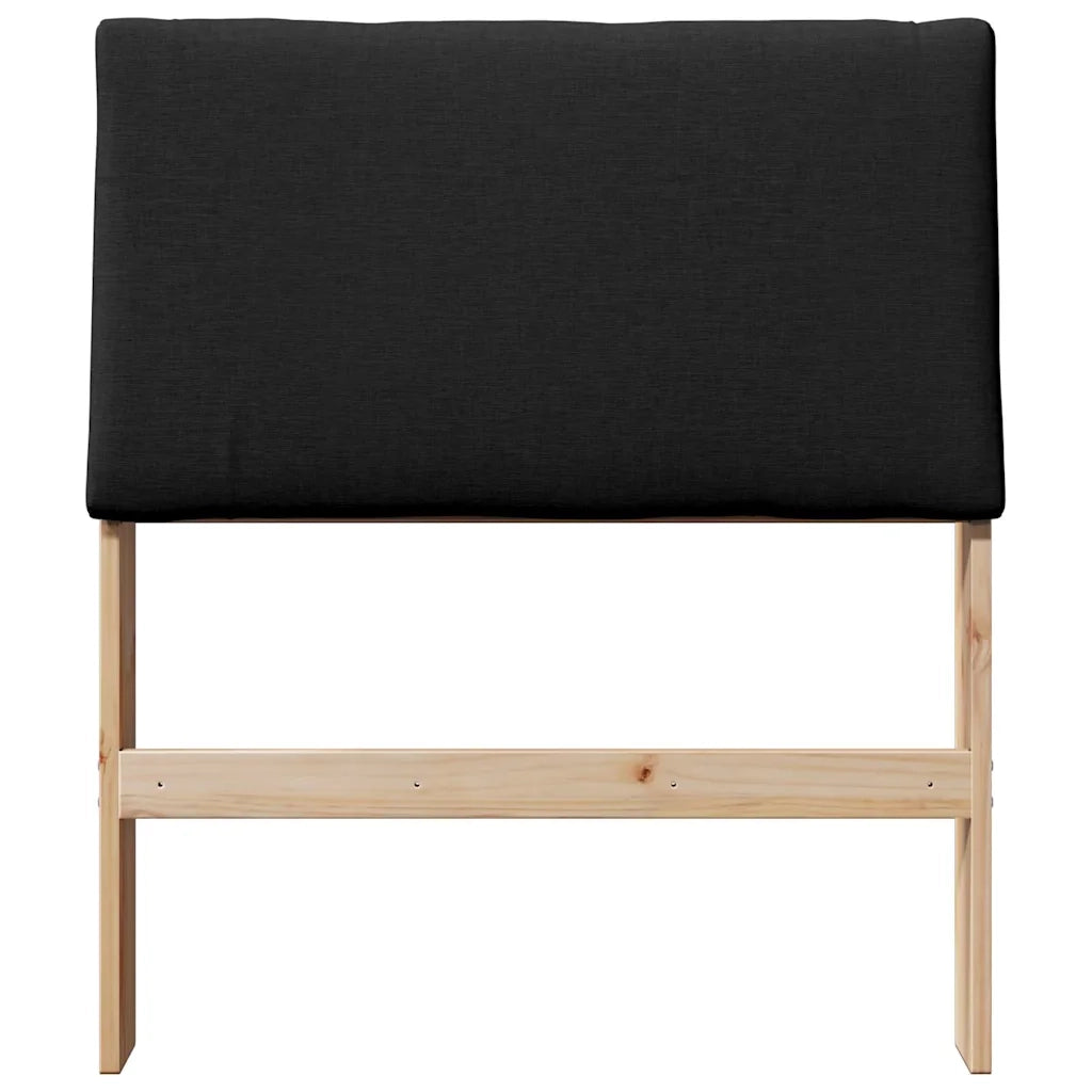 Testiera | Testata imbottita Nero 80 cm Pino massello