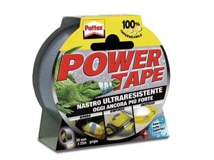PATTEX NASTRO ADESIVO POWER TAPE- - mm.50h. in rotoli da mt.25 colore grigio - 2 blister HENKEL