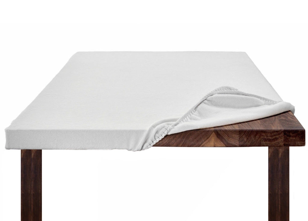 Copritavolo Mollettone SalvaTavolo SottoTovaglia Protezione Macchie Feltro Bianco Elastico Sul Bordo Made In Italy - rotondo 150 - Bianco