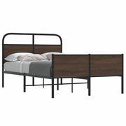 Giroletto senza Materasso-Struttura Letto Rovere Marrone 140x200 cm Truciolato 598644