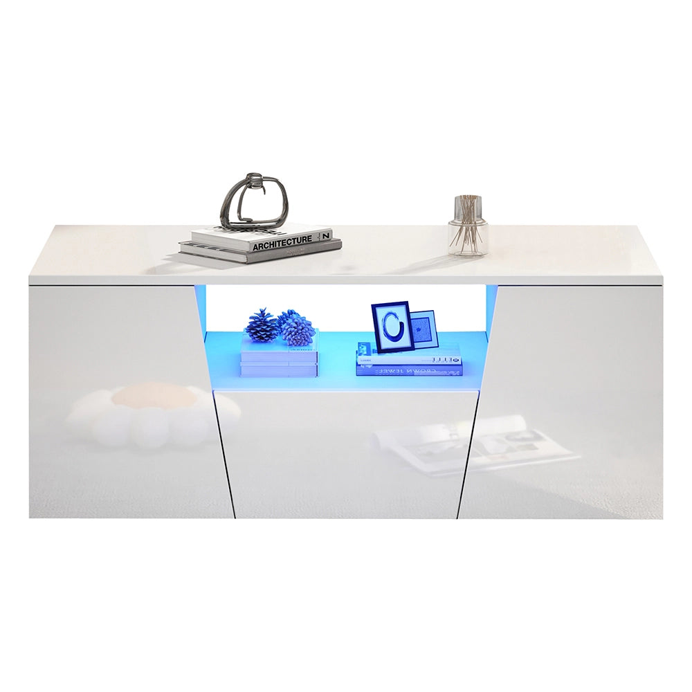 Tavolino irregolare - Xylo - 100x50cm LED 2 armadi bianco