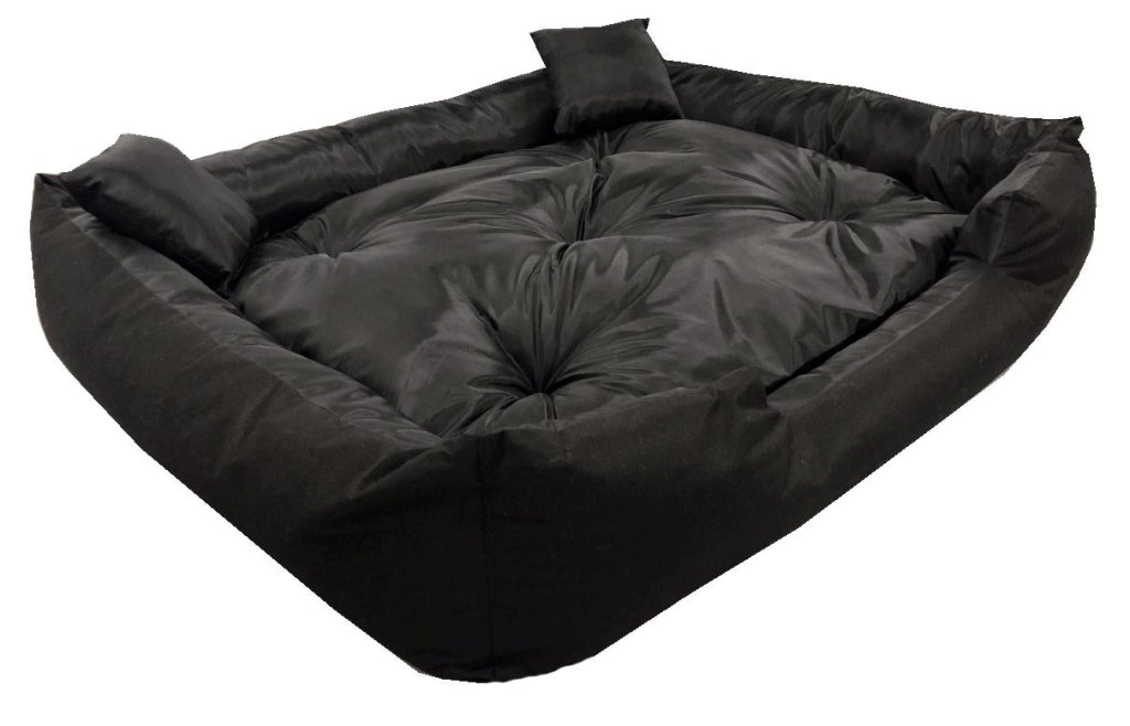 AIO FACTORY 55x45 cm ECCO Cuccia per cani impermeabile nera con cuscino per cani