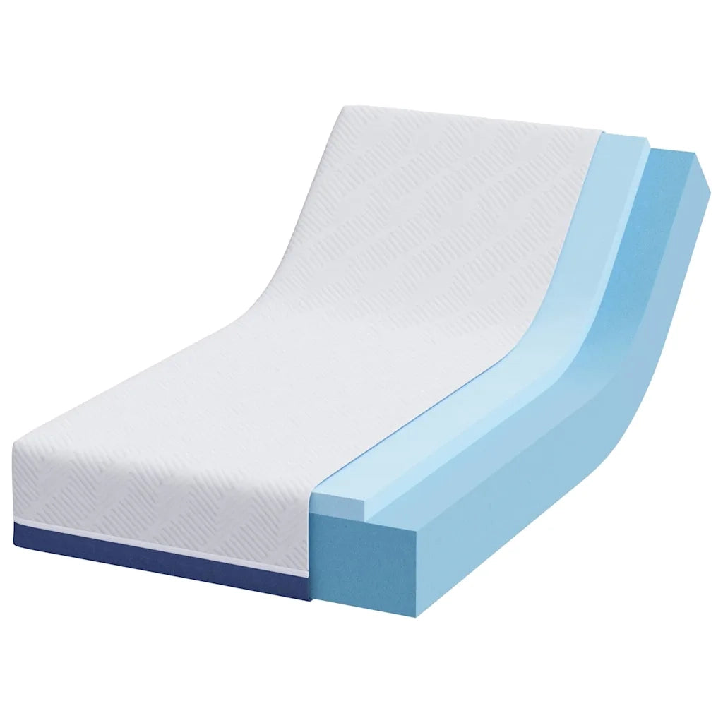 Materasso Bianco e Blu 80 x 160 cm Tessuto Jacquard 4106334