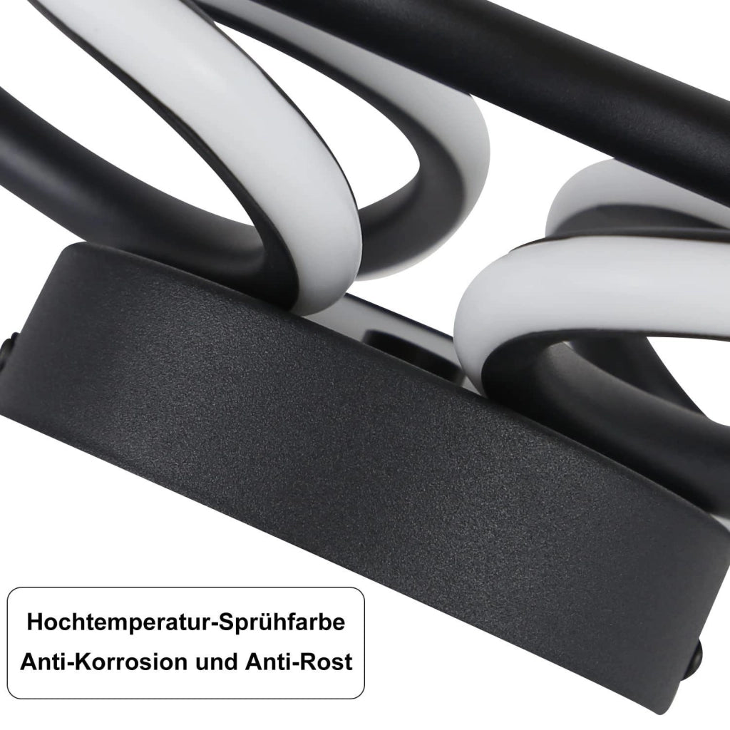 ZMH Lampada da soffitto LED nera design moderna elegante per interni