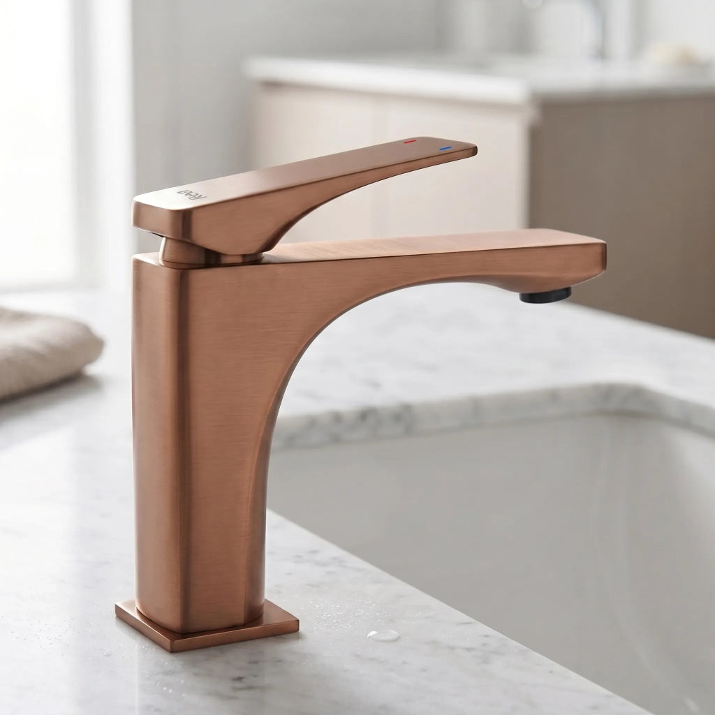 Rubinetto Da Lavabo Premium Rea Joe Brush Copper Low