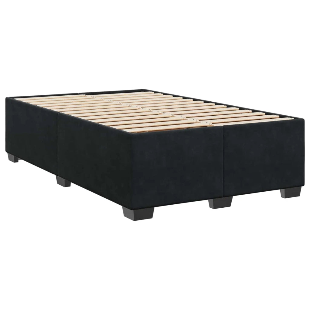 Letto con Box Spring, Materasso e LED Nero 120 x 190 cm Velluto 3452134