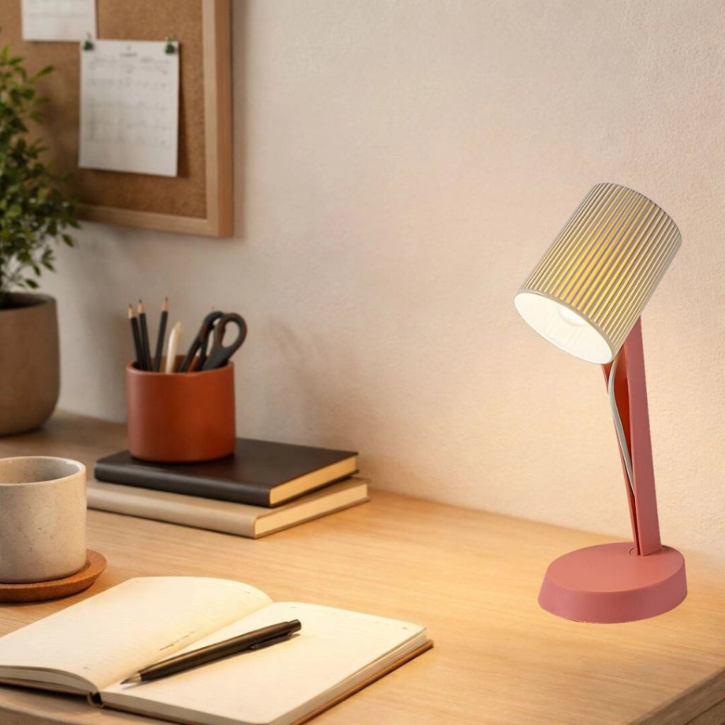 Lampada da tavolo decorativa rosa/bianca E14 Rabalux