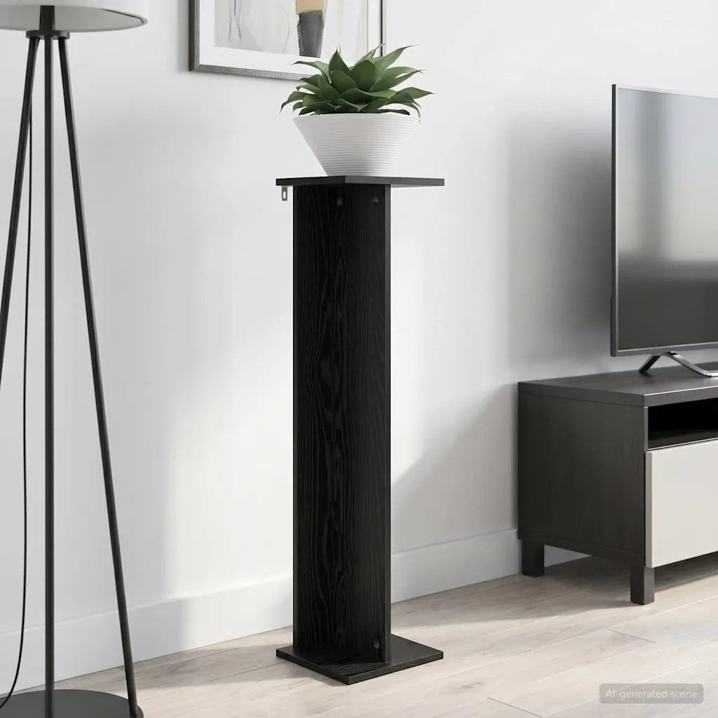 Supporto per piante | Sostegno per piante Rovere Nero 25 x 25,5 x 100,5 cm