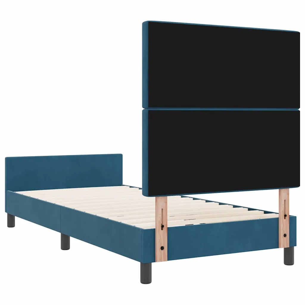 Letto a molle con testiera Blu Scuro 90 x 190 cm Velluto 3344847