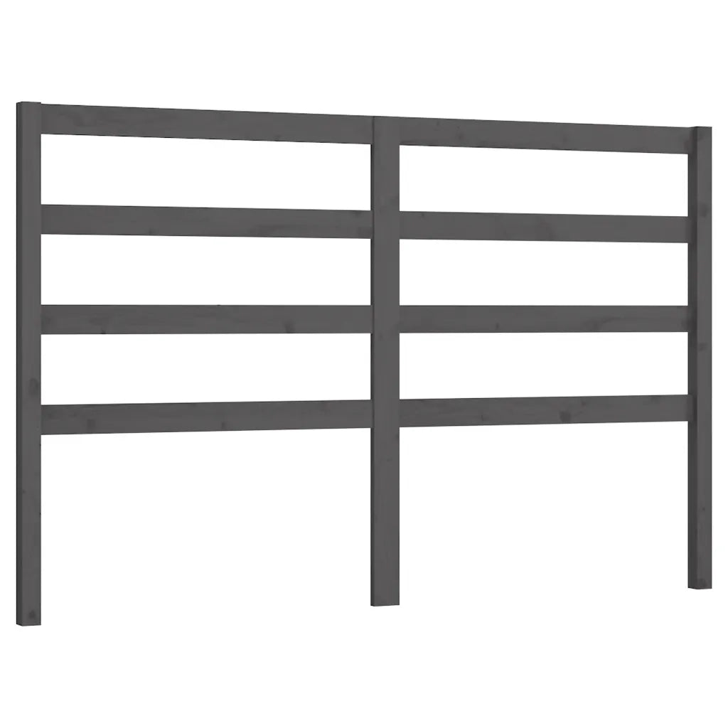 Testiera Letto-Testata-Testiera Decorativa Grigia 166x4x100 cm in Legno Massello di Pino 263455