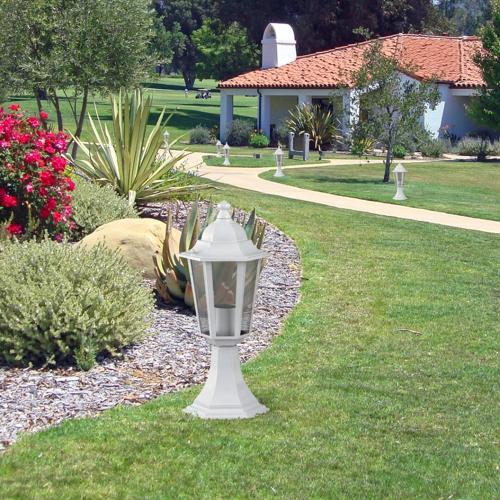 Lampada da giardino a paletto Velence bianca E27 Rabalux 8205