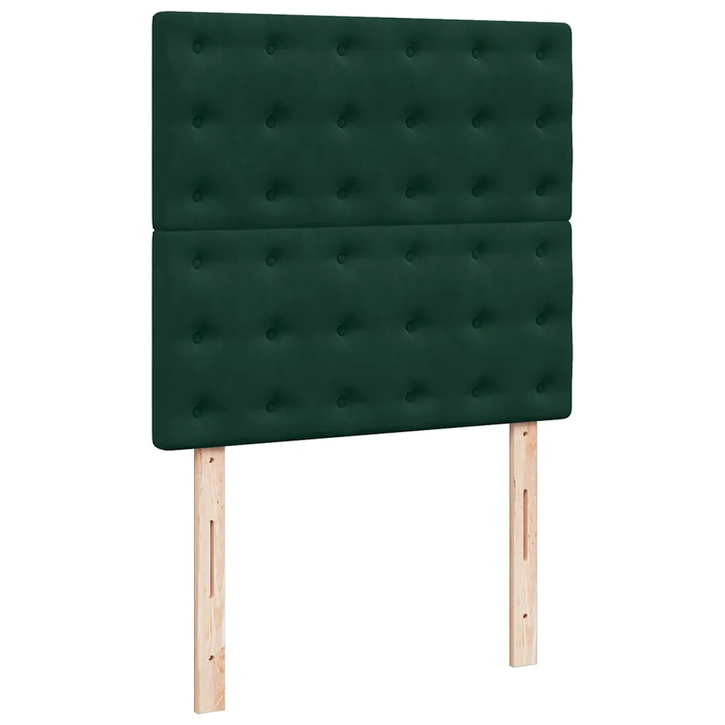 Giroletto a Molle con Materasso Verde Scuro 90x190 cm Velluto 3290801