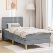 Struttura letto con materasso-Giroletto Grigio chiaro 90 x 190 cm Tessuto