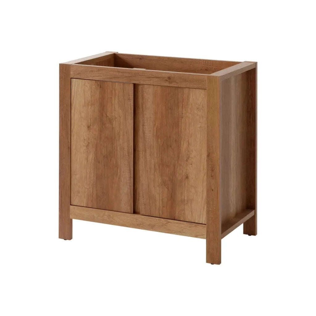 Mobile sottolavabo KALUNA 80 cm – Color noce – Stile rustico da appoggio