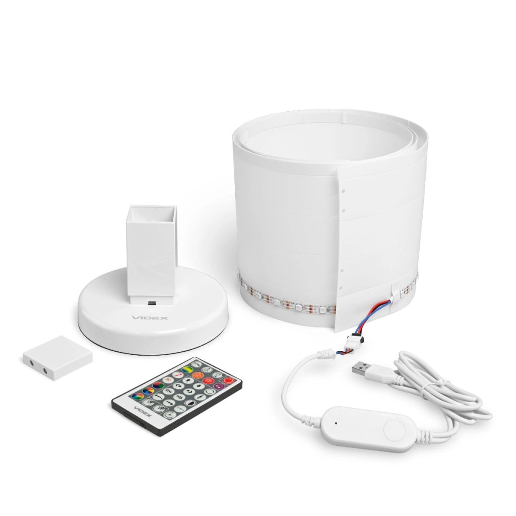 Lampada da terra LED RGBW 151cm dimmer telecomando Videx