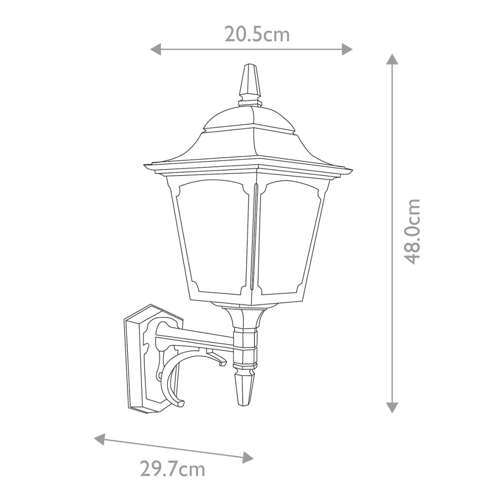 Applique da esterno Elstead Chapel E27 60W nero IP44