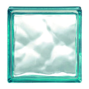 VETRO MATTONE ONDULATO 19 X 19  Verde     MADE IN ITALY