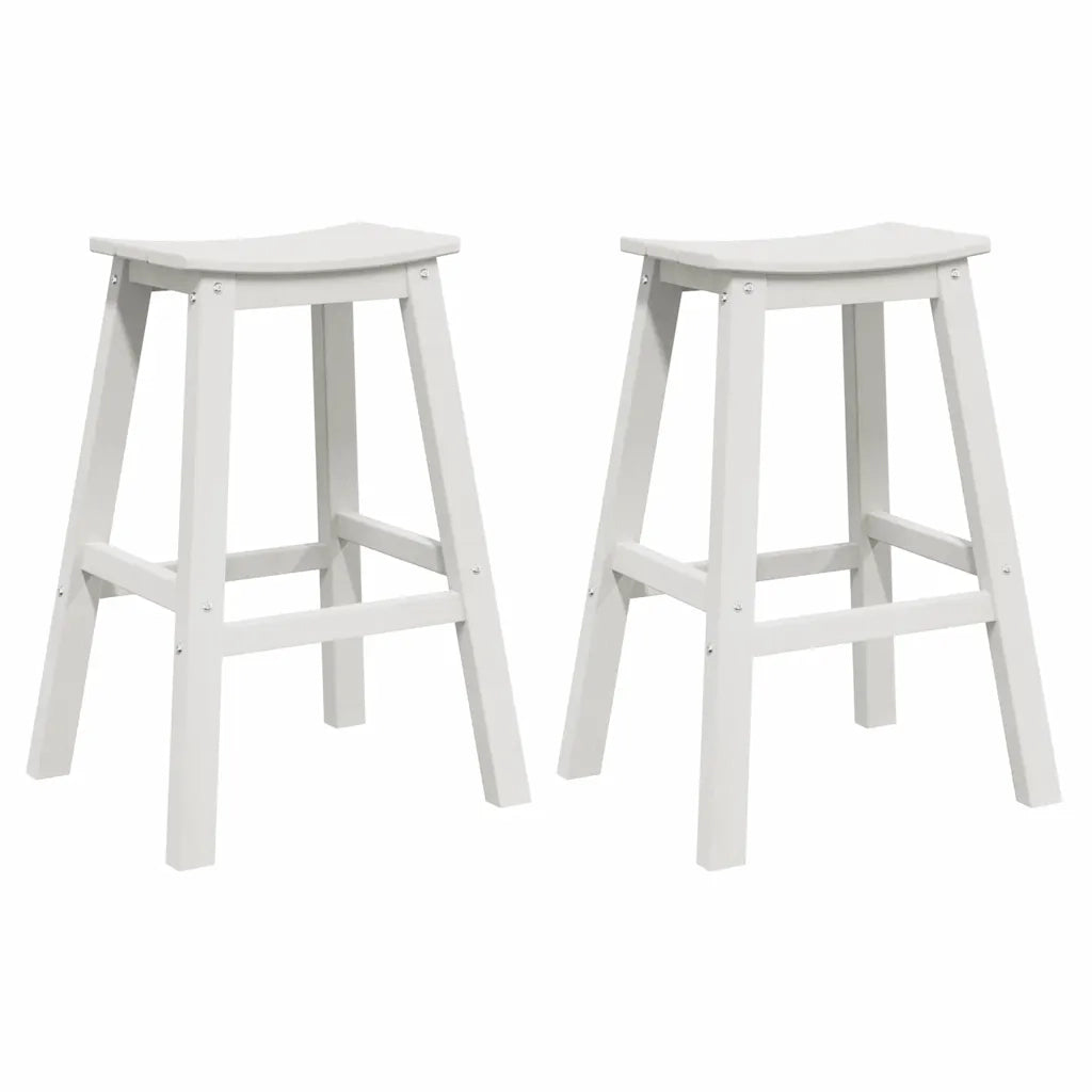 Sgabello da bar 2 pcs Bianco 52 x 43 x 73,5 cm HDPE 42006610