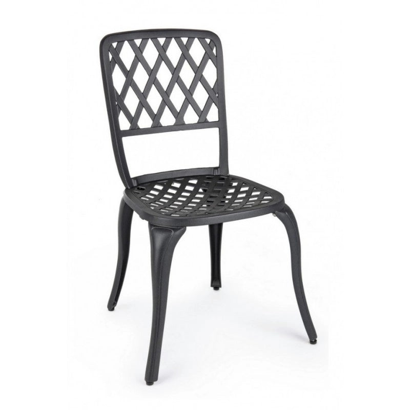 Sedia alluminio antracite esterno cm 44 x 46 x  89h