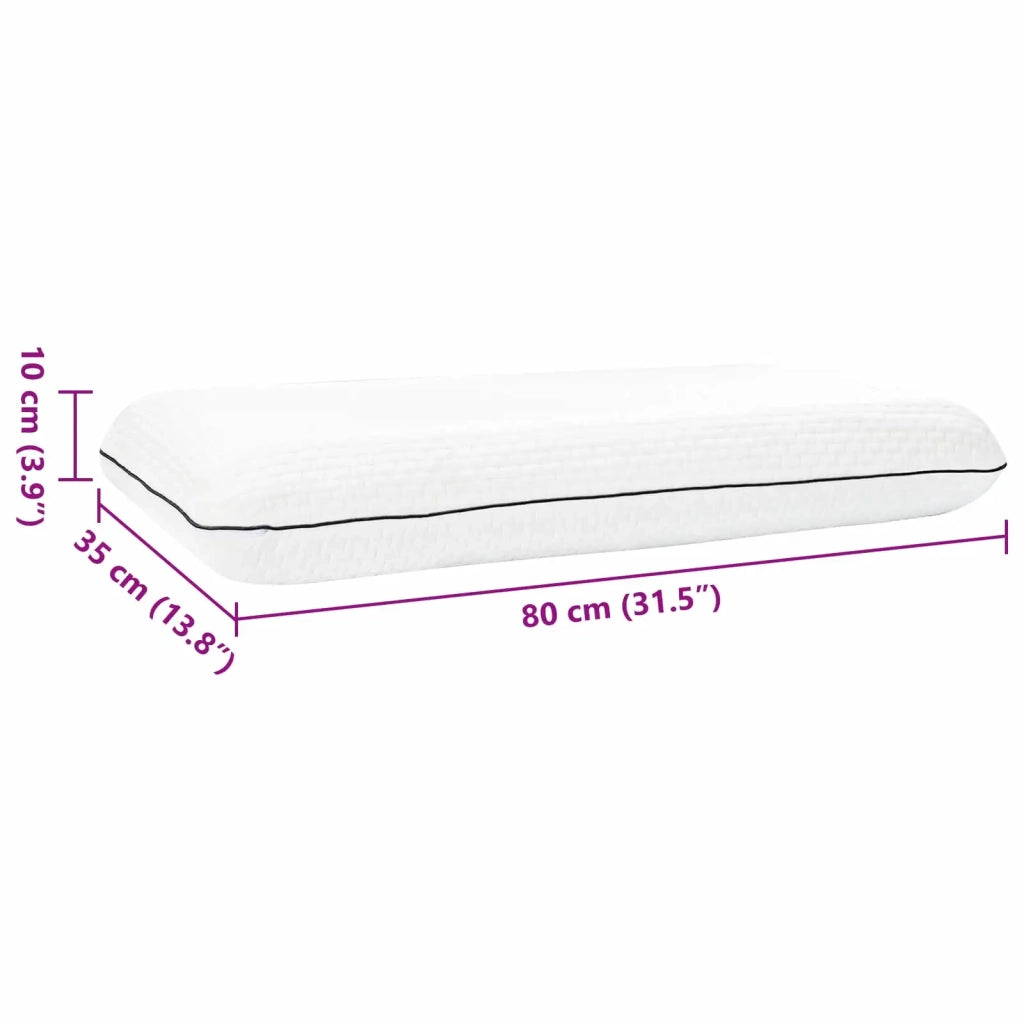 Cuscino da Letto Tinta unita Bianco 80 x 35 x 10 cm Schiuma Gel 42020238