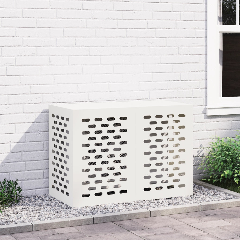 Copertura per Condizionatore d'Aria - Bianco, 100x50x70 cm, Realizzata in Metallo