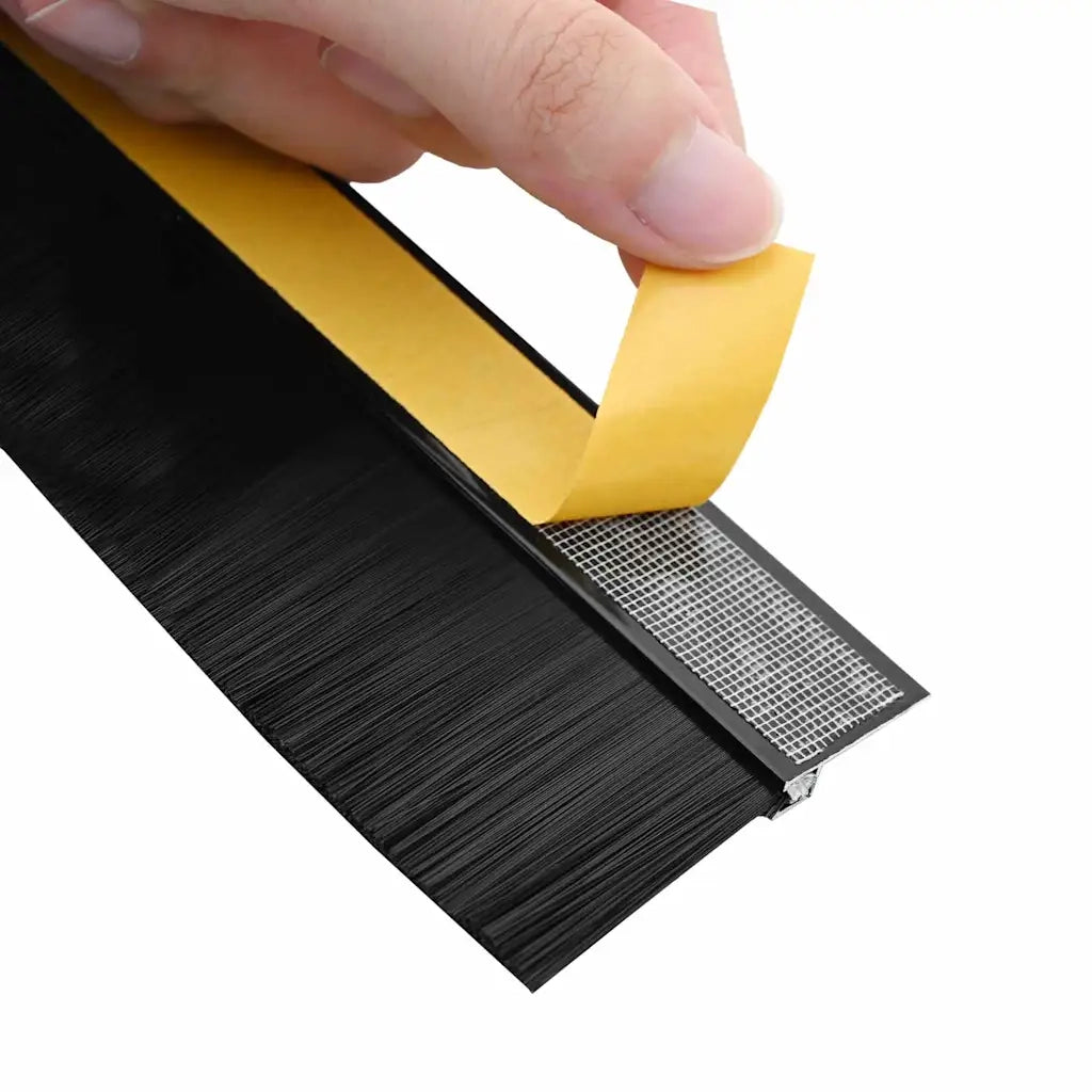 Spazzole per porte autoadesive 6 pcs Nero 100 cm 42019562