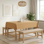 Tovaglia da Tavolo Rettangolare Beige 140 x 180 cm 42040103