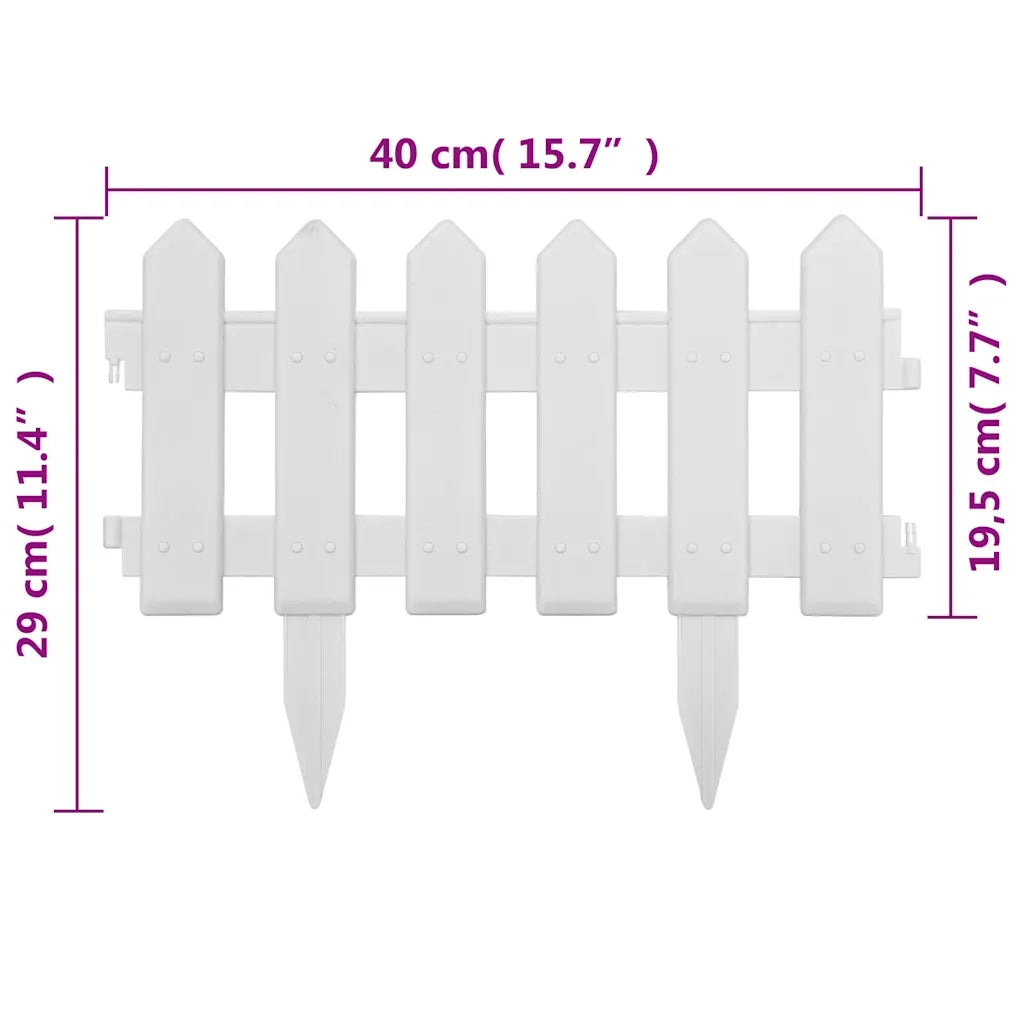 Bordi per Prato 25 pz Bianchi 10 m in PP 48616