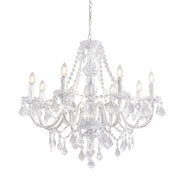 Lampadario glamour acrilico trasparente 8xE14 Clarence Endon