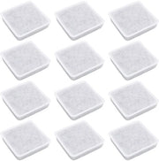 Filtro per Dispensatore d'Acqua - 12 pezzi - Ricambi - Carbone Attivo - 55x55x15 mm - Compatibile con Petmate - Conserva Acqua Purificata