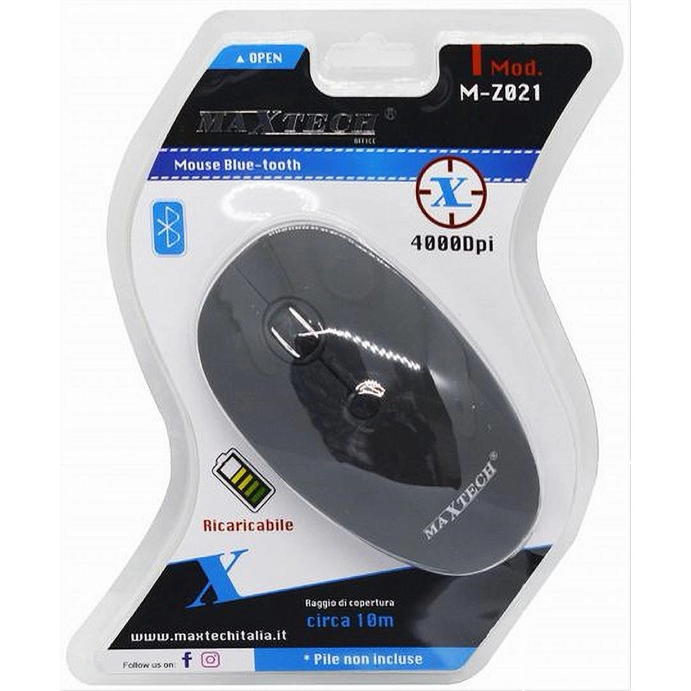 Trade Shop - Mouse Bluetooth Wireless 2.4ghz Senza Fili Per Notebook Computer 4000 Dpi M-z021 -