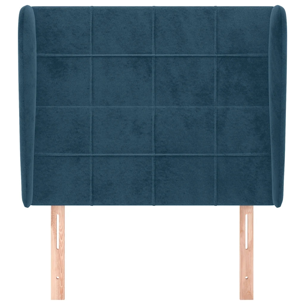 Testiera ad Orecchio Blu Scuro 93x23x118/128 cm in Velluto 3117996