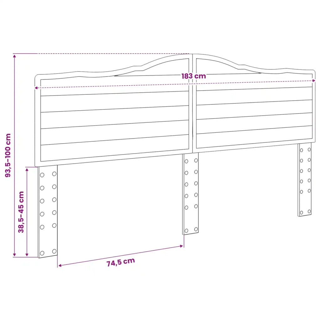 Testiera Grigio cemento Legno ingegnerizzato 887971