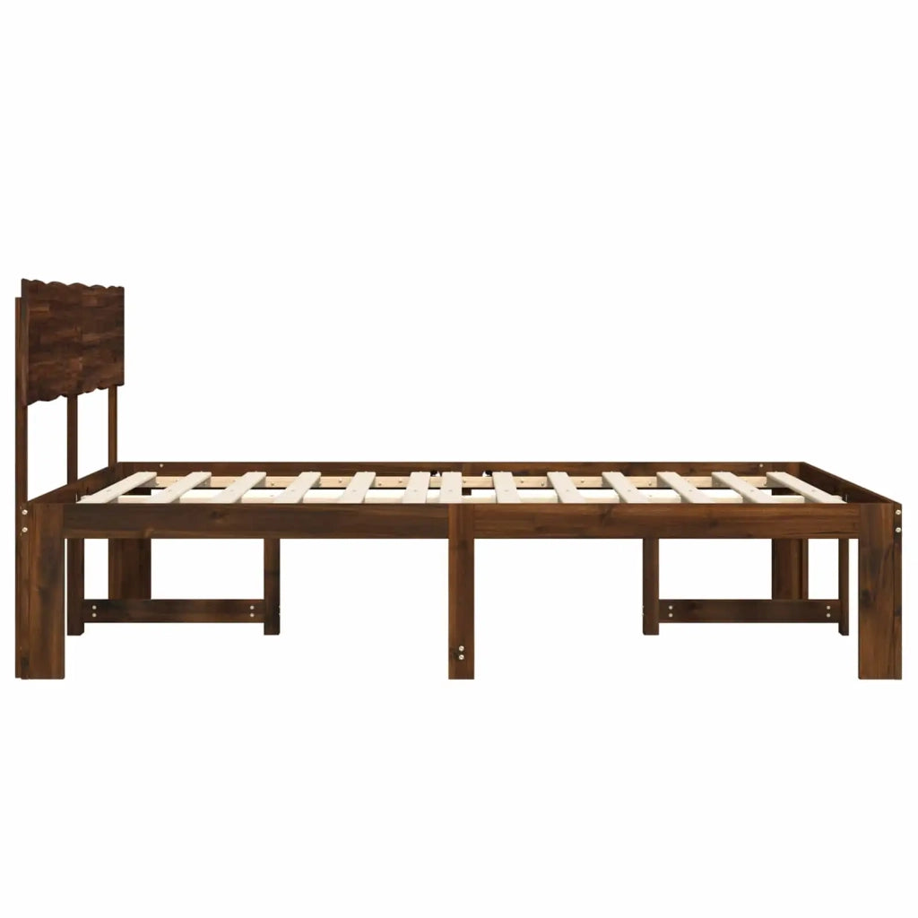 Letto matrimoniale con testiera ROSTOCK Marrone Scuro 903377